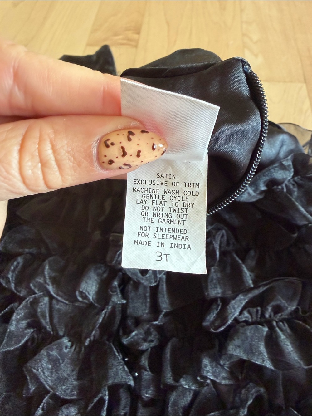 Satin Ruffle Party Dress - Picture 5 of 8